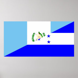 guatemala honduras halv flagga symbol poster
