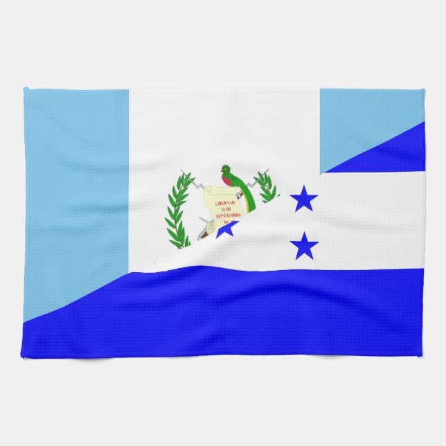 guatemala honduras halvt flaggasymbol kökshandduk (Horisontell)