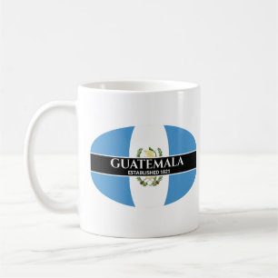 Guatemala inrättade 1821 vit Flagga Kaffemugg