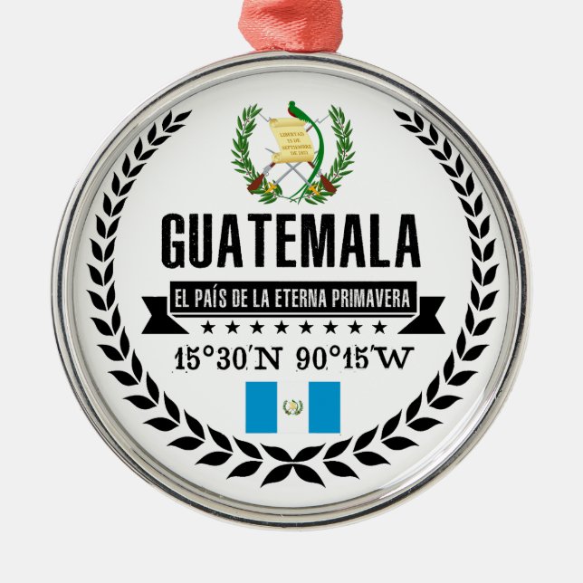 Guatemala Julgransprydnad Metall (Framsidan)