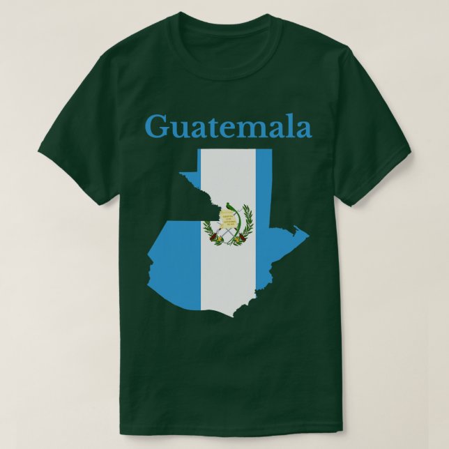Guatemala Karta Flagga T Shirt (Design framsida)