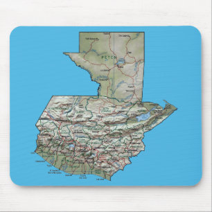 Guatemala karta Mousepad Musmatta