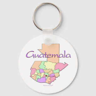 Guatemala Karta Nyckelring