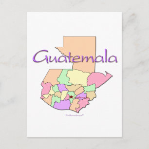 Guatemala Karta Vykort