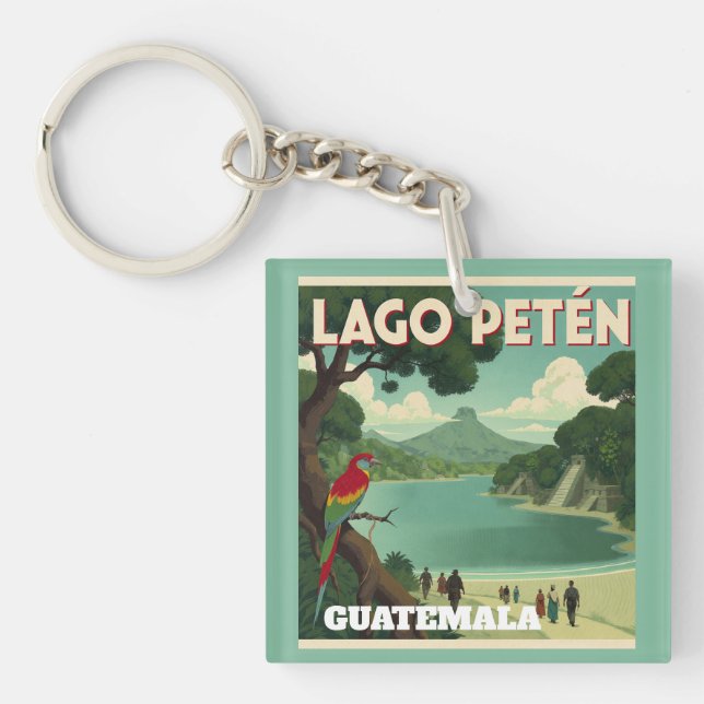  GUATEMALA LAGO PETEN Retro poster (Framsidan)