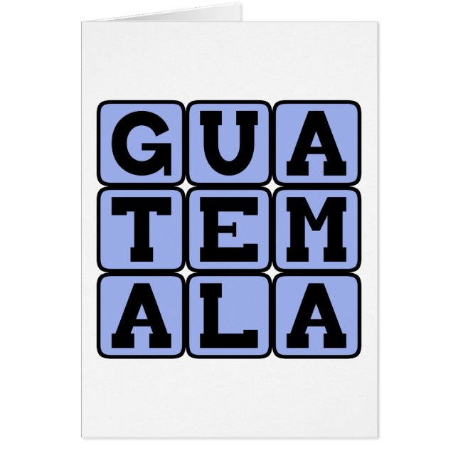Guatemala, Land i Centralamerika Hälsningskort (Framsidan)