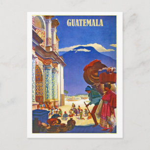 Guatemala, människor, vintage rese postkort vykort
