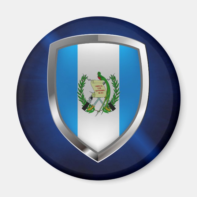 Guatemala Mettalic Emblem Magnet (Framsidan)