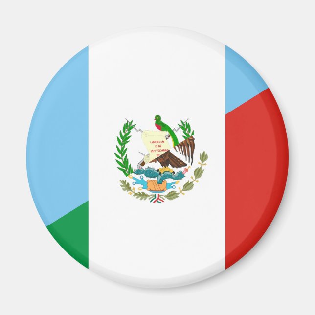 guatemala mexico halv flagga magnet (Framsidan)