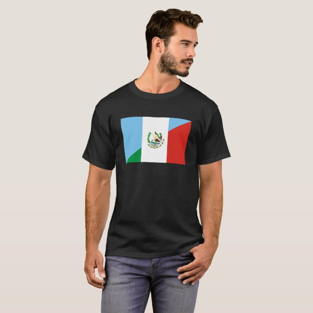 guatemala mexico halvt flaggasymbol tee (Hel framsida)