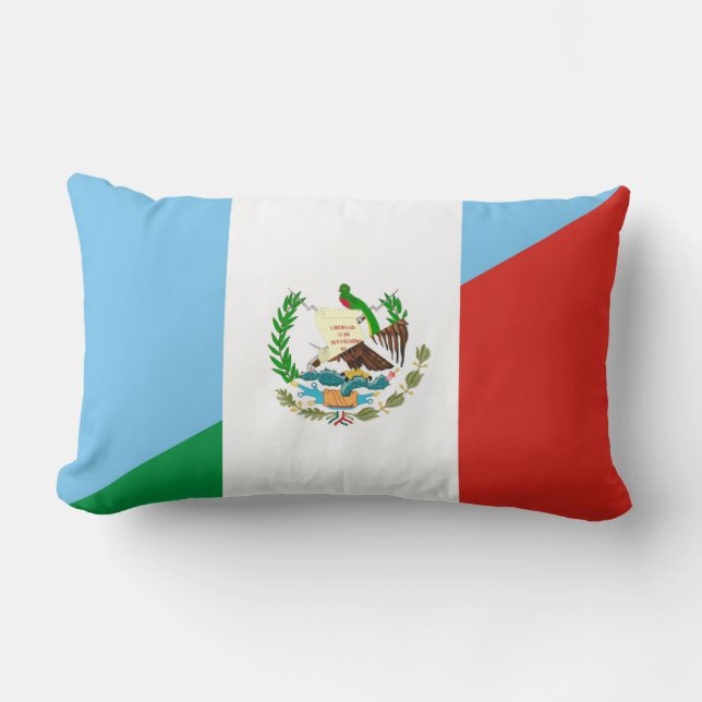 guatemala mexiko halv flagg symbol lumbarkudde (Framsida)