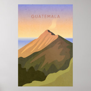 Guatemala Minimalistisk Resaaffisch Poster