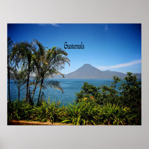 Guatemala, naturens vackra landskap poster