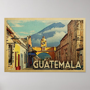 Guatemala Poster Vintage resor Antigua Art