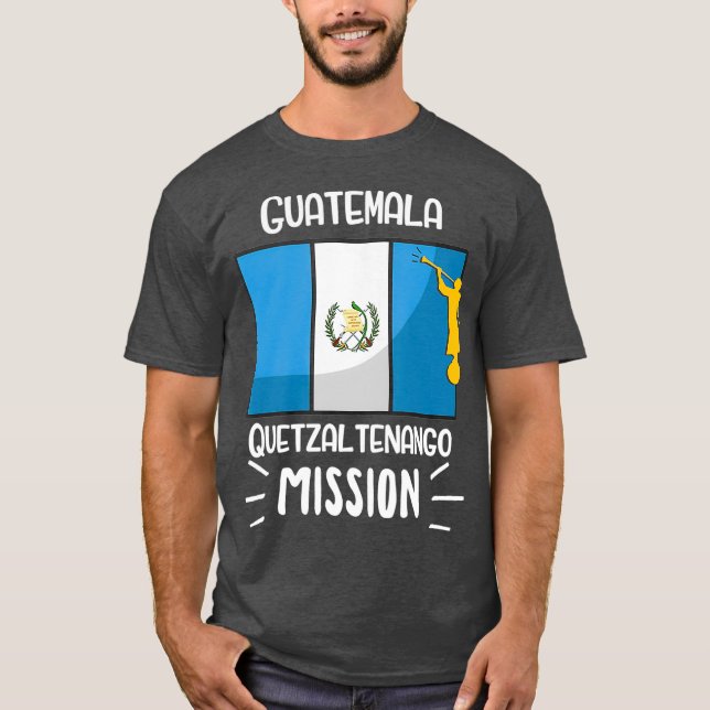 Guatemala Quetzaltenango Mormon LDS Mission Gift T Shirt (Framsida)