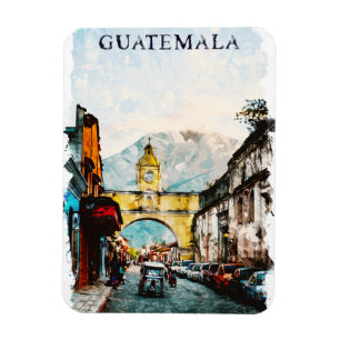 Guatemala Retro Vintage Researesa Konst Magnet