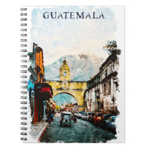 Guatemala Retro Vintage resor Anteckningsbok