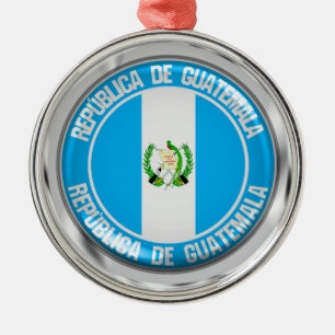 Guatemala Round Emblem Julgransprydnad Metall