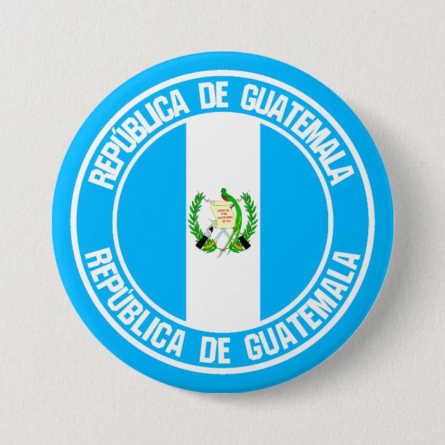 Guatemala Round Emblem Knapp (Framsida)