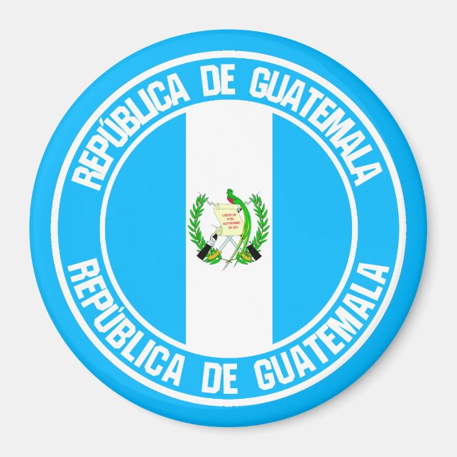 Guatemala Round Emblem Magnet (Framsidan)