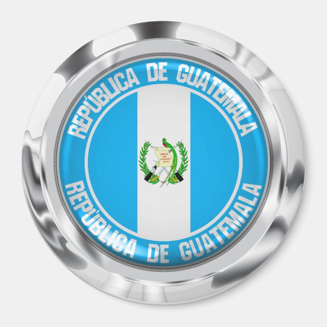 Guatemala Round Emblem Magnet (Framsidan)