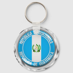 Guatemala Round Emblem Nyckelring