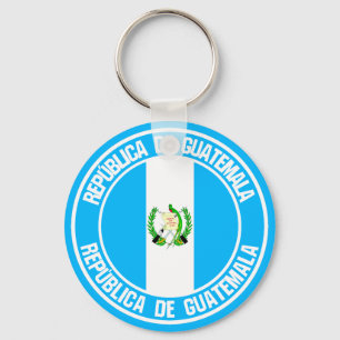 Guatemala Round Emblem Nyckelring