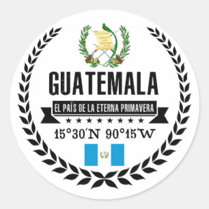 Guatemala Runt Klistermärke
