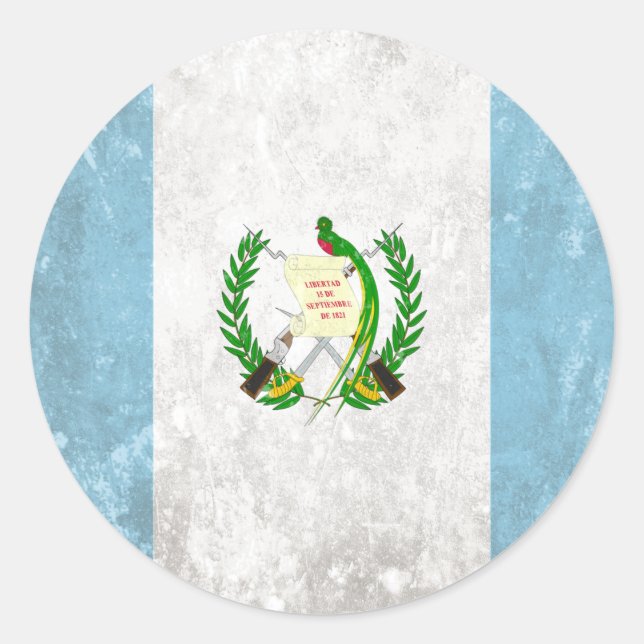 Guatemala Runt Klistermärke (Framsida)