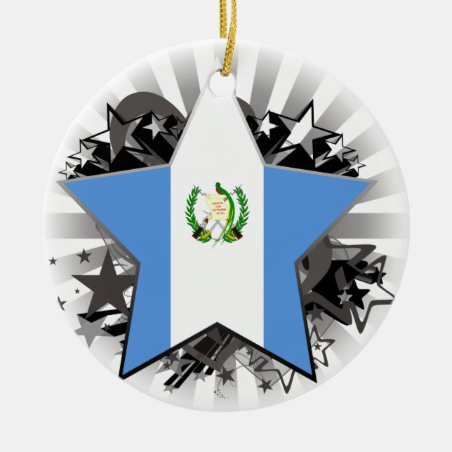 Guatemala stjärna julgransprydnad keramik (Framsidan)