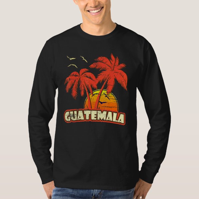 Guatemala Summer Handflatan Träd 80:e Beach Sunset T Shirt (Framsida)