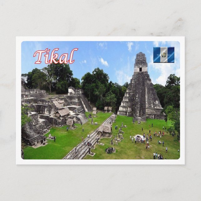 Guatemala - Tikal Mayan - Ruins - Vykort (Framsida)