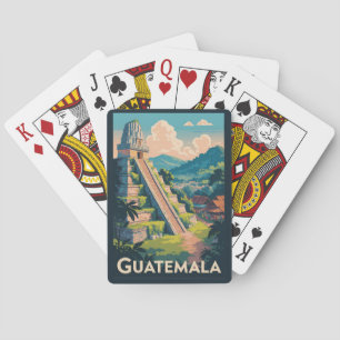 Guatemala Tikal nationalpark Illustration Travel Casinokort