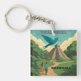 GUATEMALA, TIKAL PETEN Retro poster