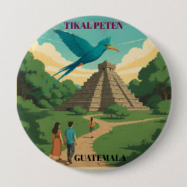 GUATEMALA, TIKAL PETEN Retro poster Knapp
