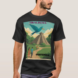 GUATEMALA, TIKAL PETEN Retro poster T Shirt