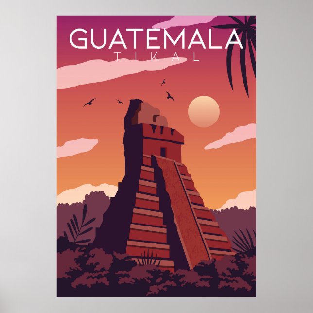 Guatemala Tikal Poster (Framsidan)