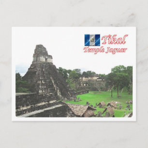 Guatemala - Tikal - Temple Jaguar - Vykort