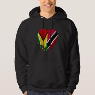 Guatemala Trinidad & Tobago Flagga Hjärtats Medbor Hoodie