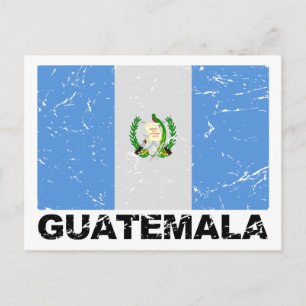 Guatemala Vintage Flagga Vykort