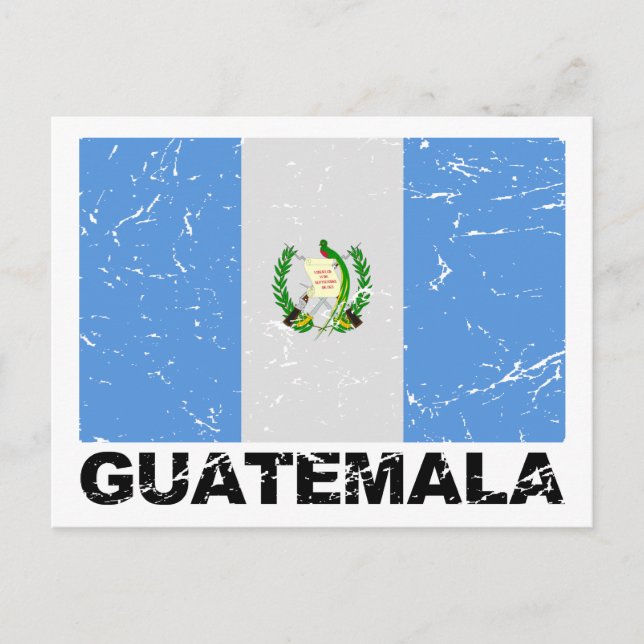Guatemala Vintage Flagga Vykort (Framsida)