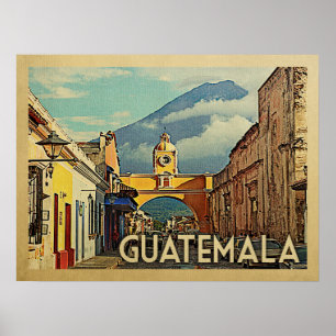 Guatemala Vintage resor Poster