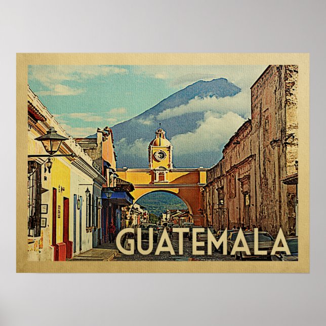 Guatemala Vintage resor Poster (Framsidan)