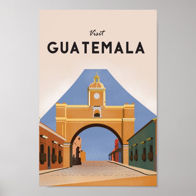 Guatemala vintage resor poster (Framsidan)