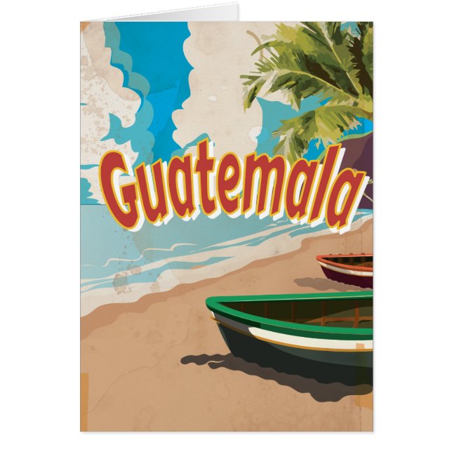 Guatemala-Vintagens semester Poster Hälsningskort (Framsidan)