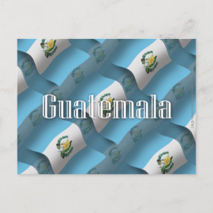 Guatemala Wave Flagga Vykort