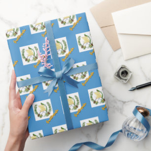 Guatemala Wrapping Papper, Guatemala Flagga Patrio Presentpapper