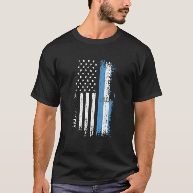 Guatemalan American Flag Pride Guatemala T Shirt (Framsida)