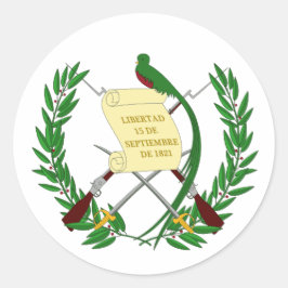 Guatemalan Flagga Sticker Runt Klistermärke