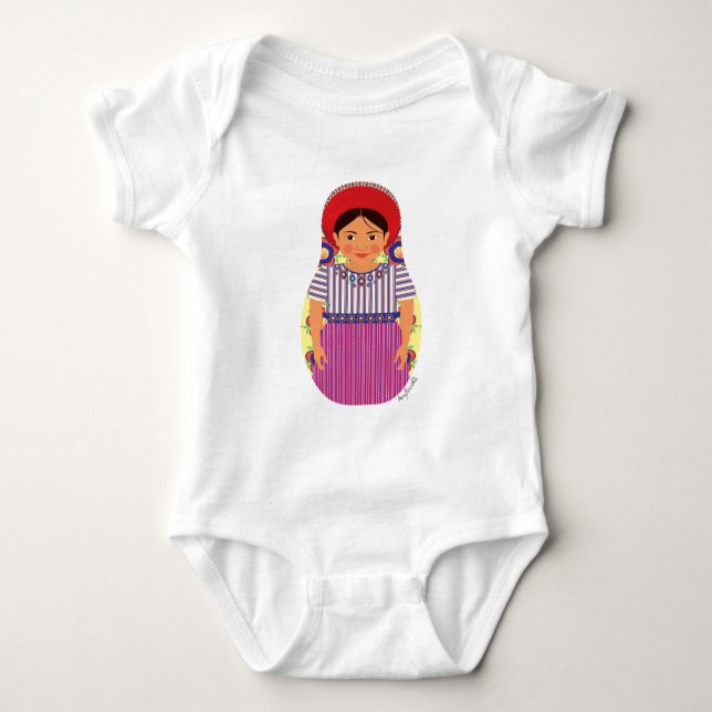 Guatemalan Matryoshka Baby Bodydräkt Tee (Framsida)